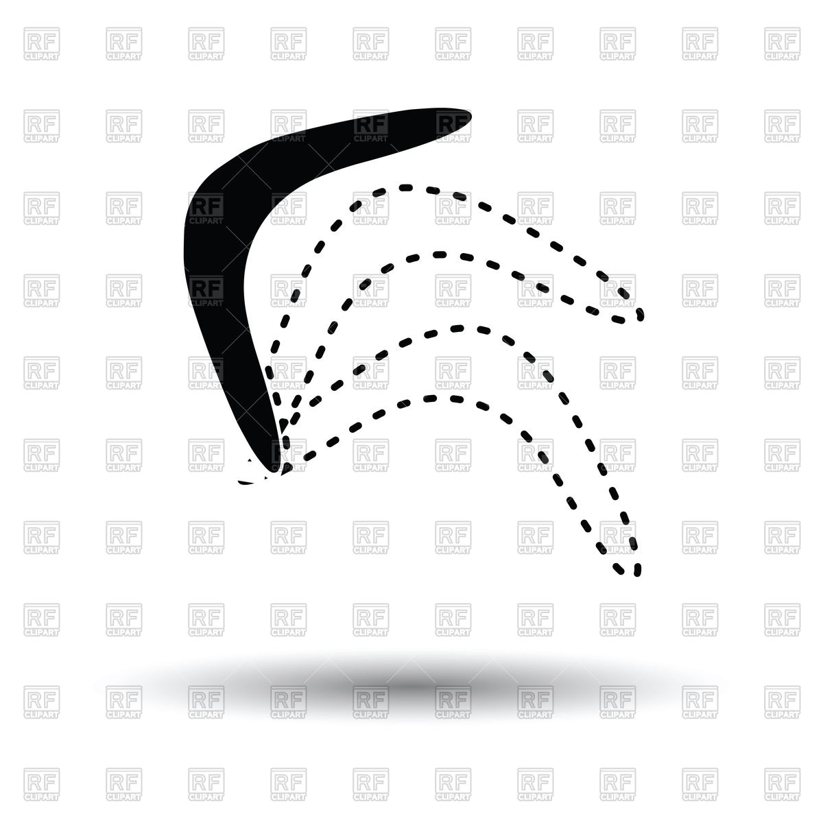 1200x1200 Boomerang Icon On White Background Vector Image Of Objects