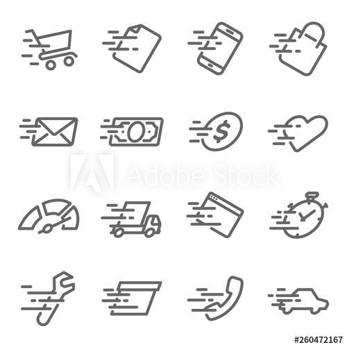 500x500 Fast Speed Icon Set Contains Such Icons As Fast Service, Delivery