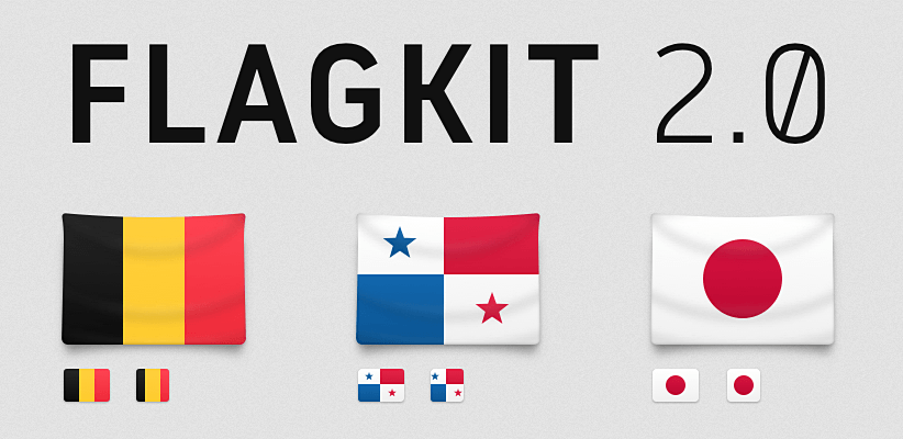 822x400 Flagkit Flags Icon Pack For Web Usage