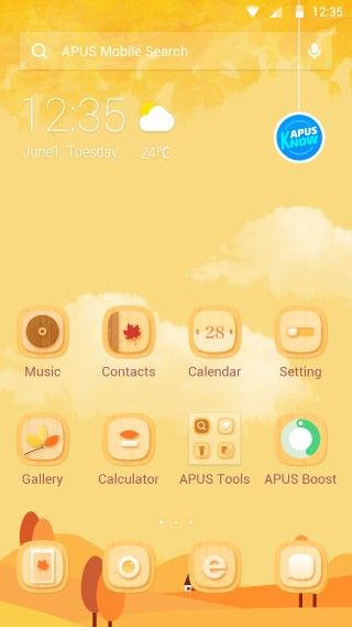 320x569 Sense Of Autumn Android Theme, Simple Flat