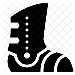 256x256 Armored Boot Icon Of Glyph Style