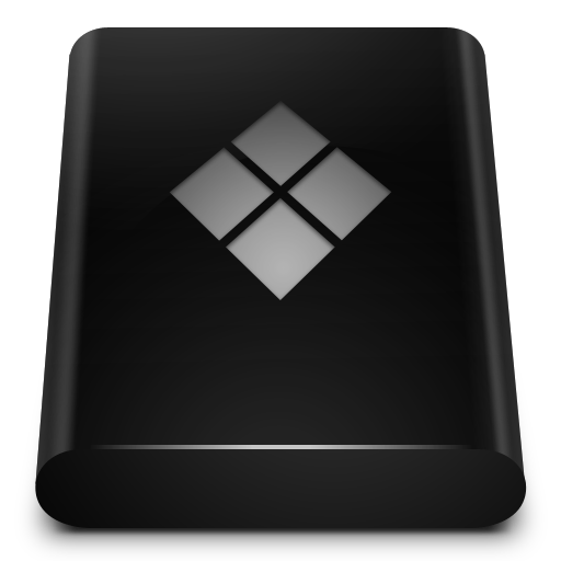 512x512 Black, Drive, Bootcamp Icon Free Of Blend Icons