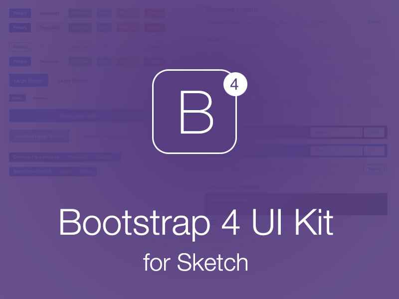 800x600 Bootstrap Ui Kit For Sketch Sketch Freebie
