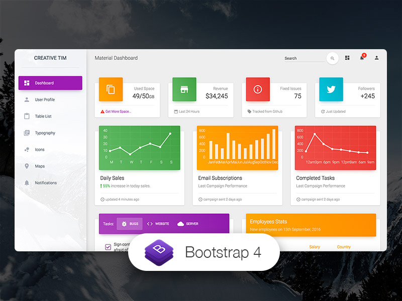 800x600 Material Dashboard Free Bootstrap Material Admin Creative Tim