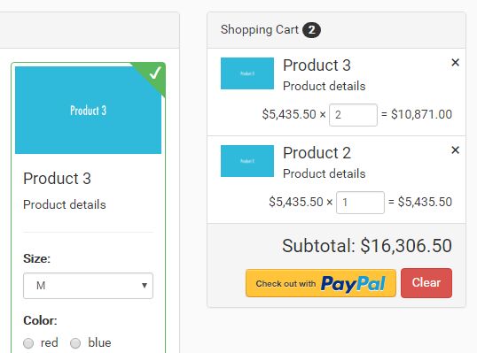 538x399 Simple Shopping Cart Plugin With Jquery And Bootstrap