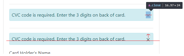 636x196 Vertical Align Bootstrap Close Icon Inside Alert