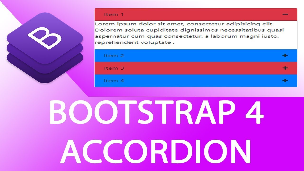 1280x720 Bootstrap Accordion With Arrow