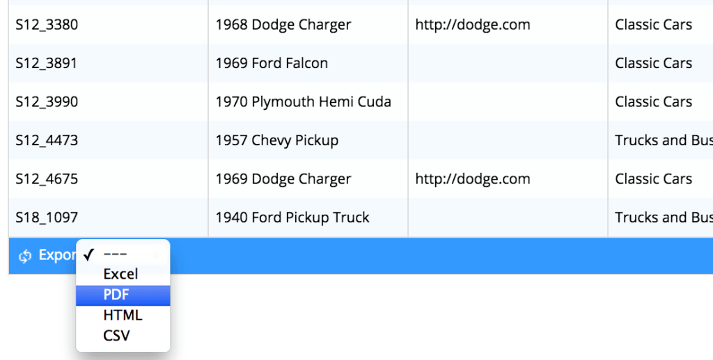 1024x518 Export Datagrid To Excel, Cs, Pdf And Html Phpgrid