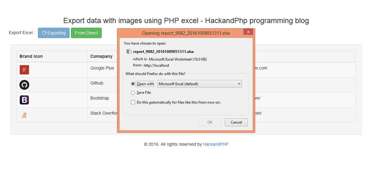 1204x553 Export Data In Excel With Images Using Php Excel Library