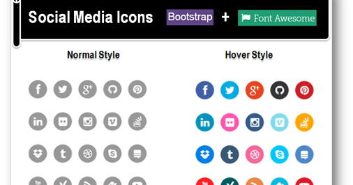 506x266 Create Stylish Bootstrap Social Media Icons How To Guide