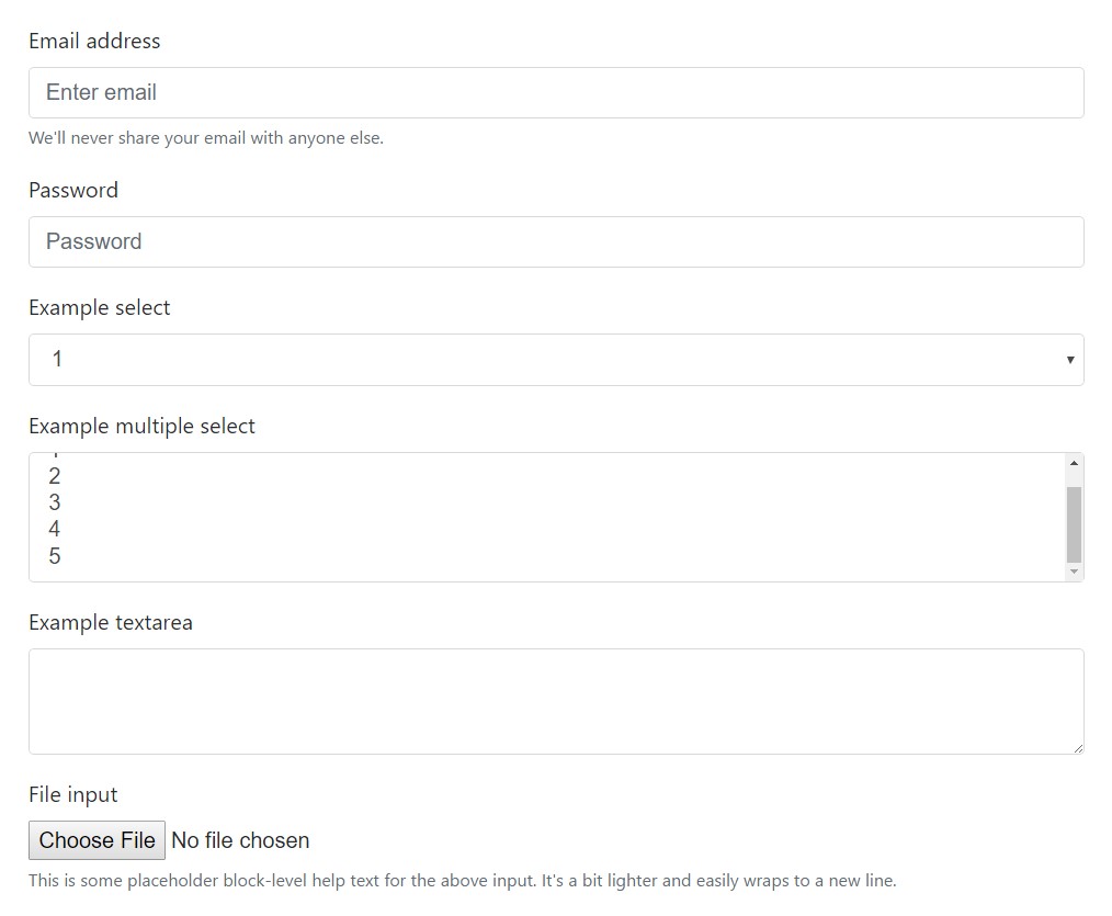 1014x835 Bootstrap Form Elements