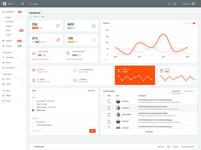 670x500 Empire Bootstrap Admin Template