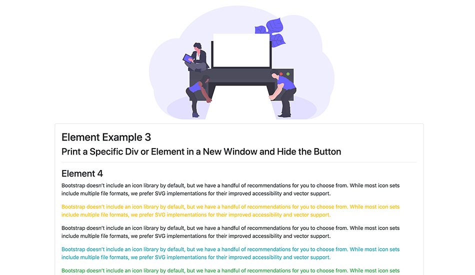 950x550 How To Print A Specific Div Or Element Using Jquery