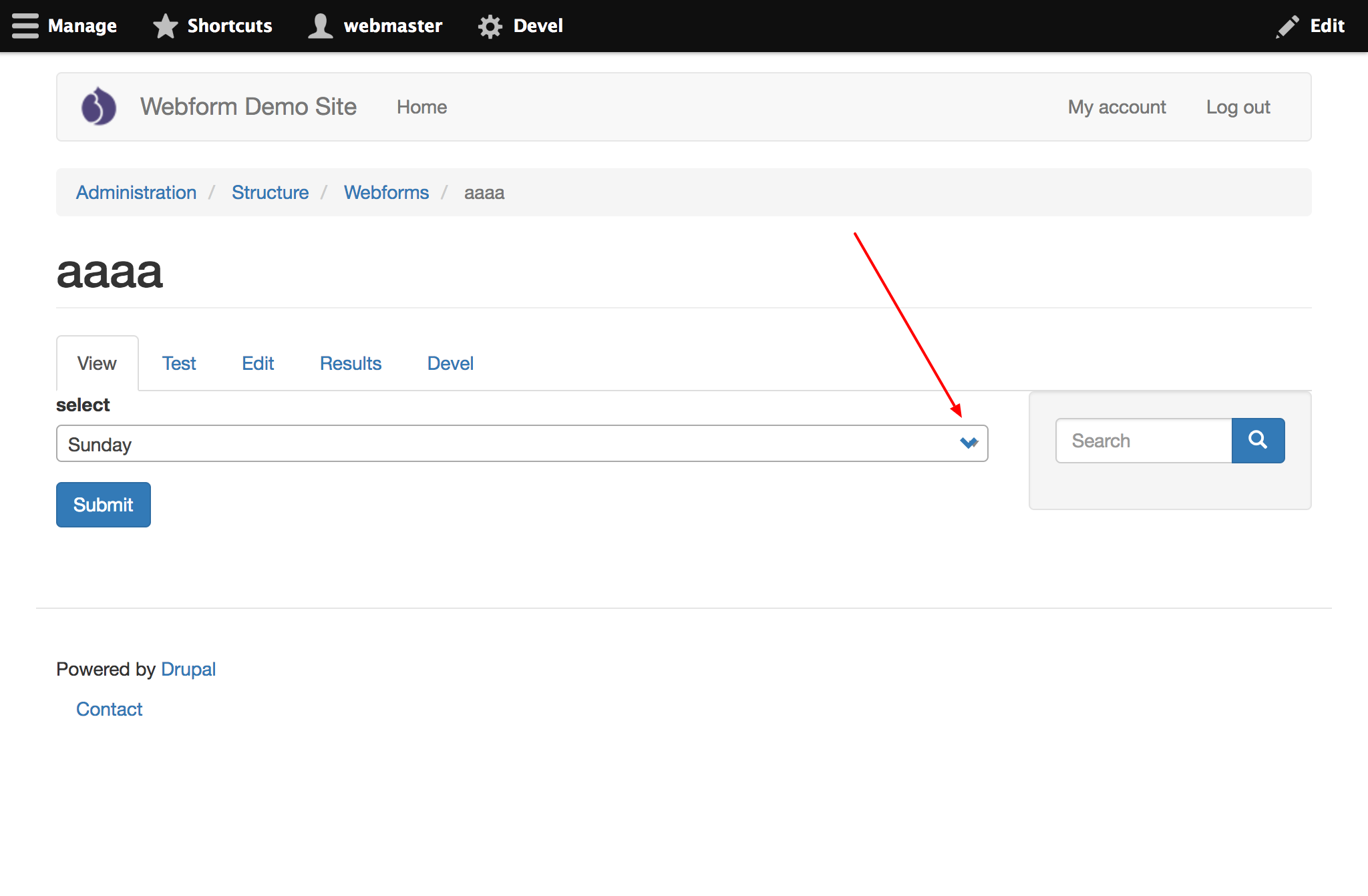 2048x1342 Down Arrow Icon Won't Display On Drop Down Element