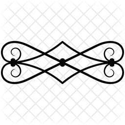 256x256 Calligraphic Border Icon Of Glyph Style