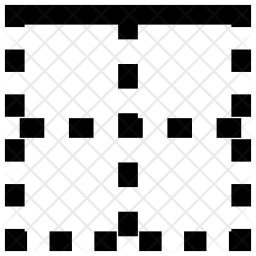 256x256 Upper Table Border Icon Of Glyph Style
