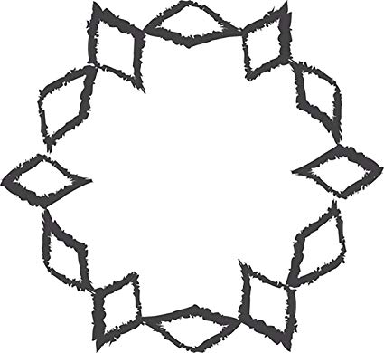 425x390 Cute Simple Hipster Pen Art Wreath Border Icon Vinyl