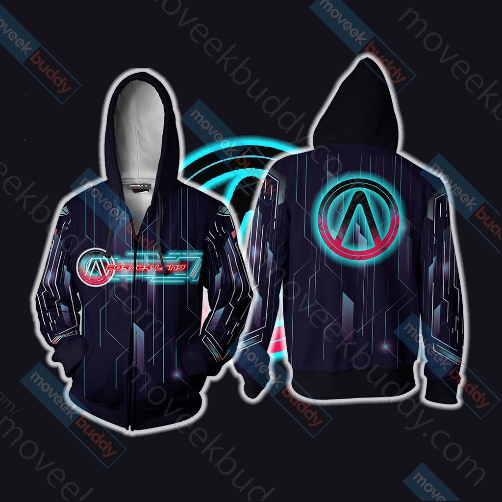 1024x1024 Borderlands Vault Icon Zip Up Hoodie Moveekbuddyshop