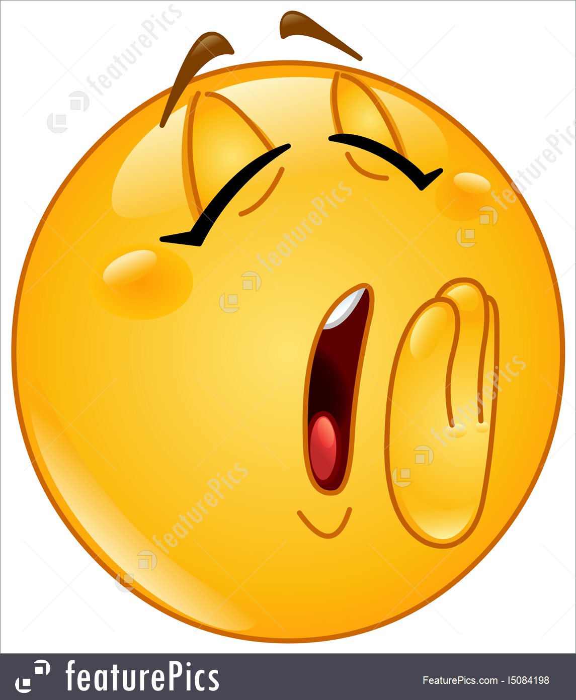 1145x1392 Bored Yawning Female Emoticon Illustration