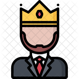 256x256 Boss Icon Of Colored Outline Style