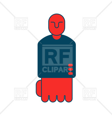 387x400 Angry Boss Icon Red Director Fist Vector Image Of People