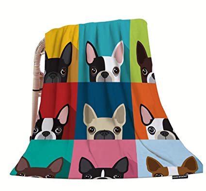425x394 Hgod Designs Dog Throw Blanket,funny Boston Terrier