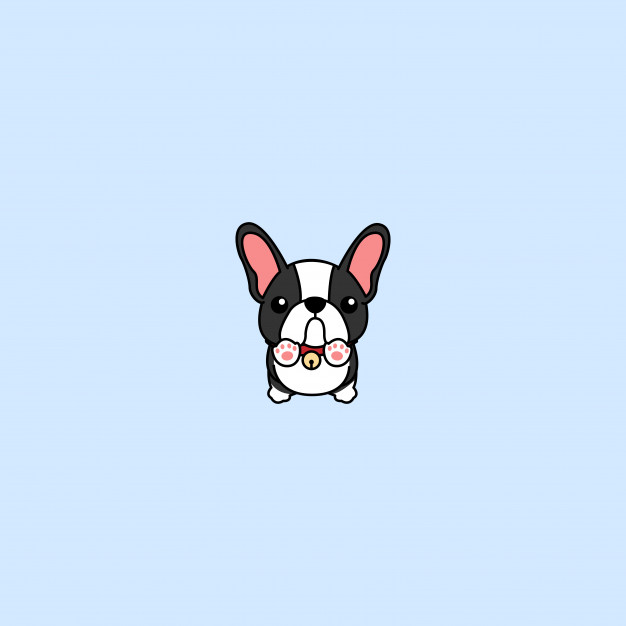 626x626 Cute Boston Terrier Puppy Jumping Cartoon Icon Vector Premium