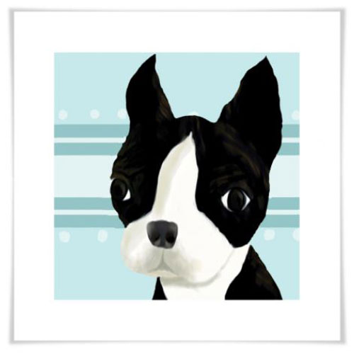 500x500 Bea The Boston Terrier Art Canvas