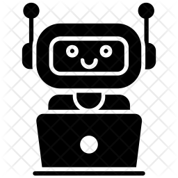 256x256 Chat Bot Icon Of Glyph Style