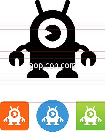 400x499 One Eyed Robot Icon