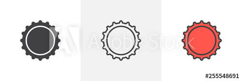 Beer Bottle Cap Icon Line, Glyph And Filled Outline Colorful 500x167 Beer Bottle Cap Icon Line, Glyph And Filled Outline Colorful