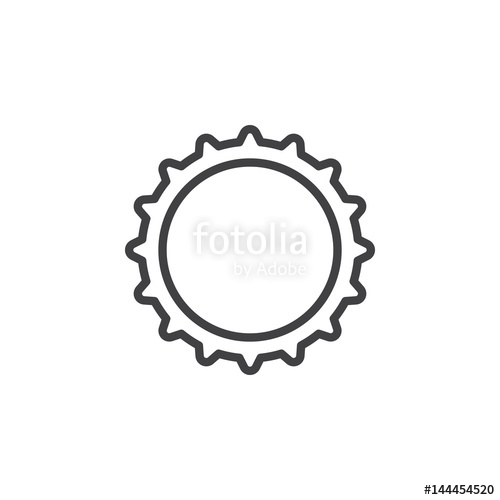 Bottle Cap Line Icon, Outline Vector Sign, Linear Style Pictogram 500x500 Bottle Cap Line Icon, Outline Vector Sign, Linear Style Pictogram