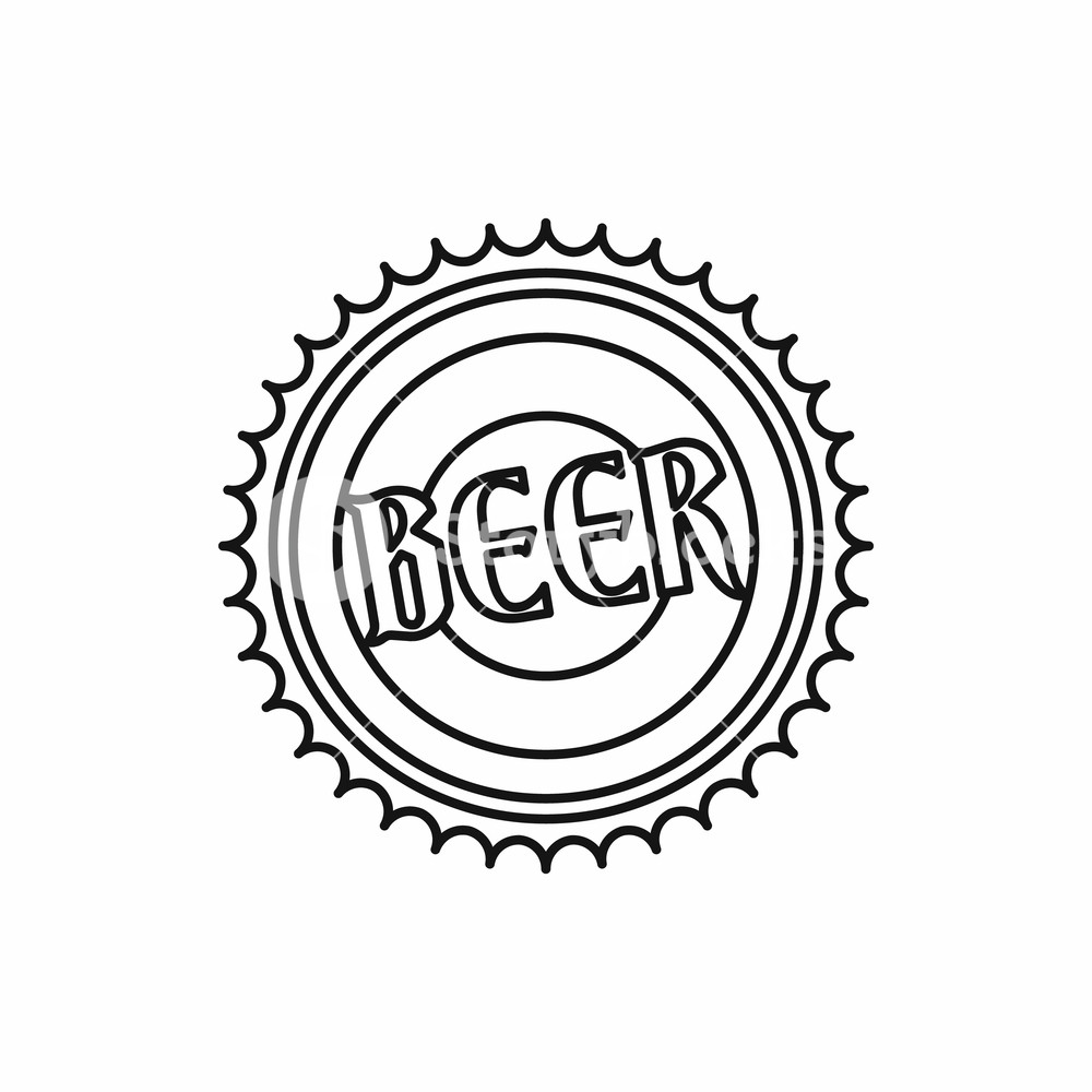 Beer Bottle Cap Icon In Outline Style Isolated Vector Illustration 1000x1000 Beer Bottle Cap Icon In Outline Style Isolated Vector Illustration