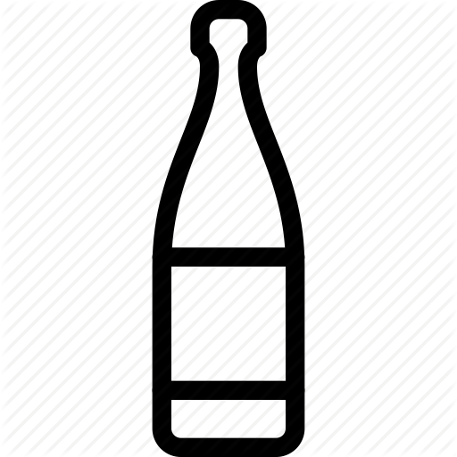 512x512 Bottle, Container, Fermented Drink, Glass, Line Icon, Wine, Wine