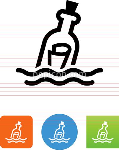 400x505 Message In A Bottle Icon