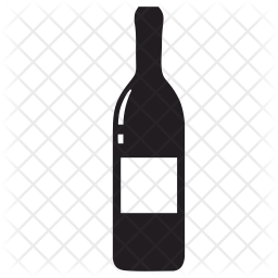 256x256 Wine Bottle Icon Of Glyph Style