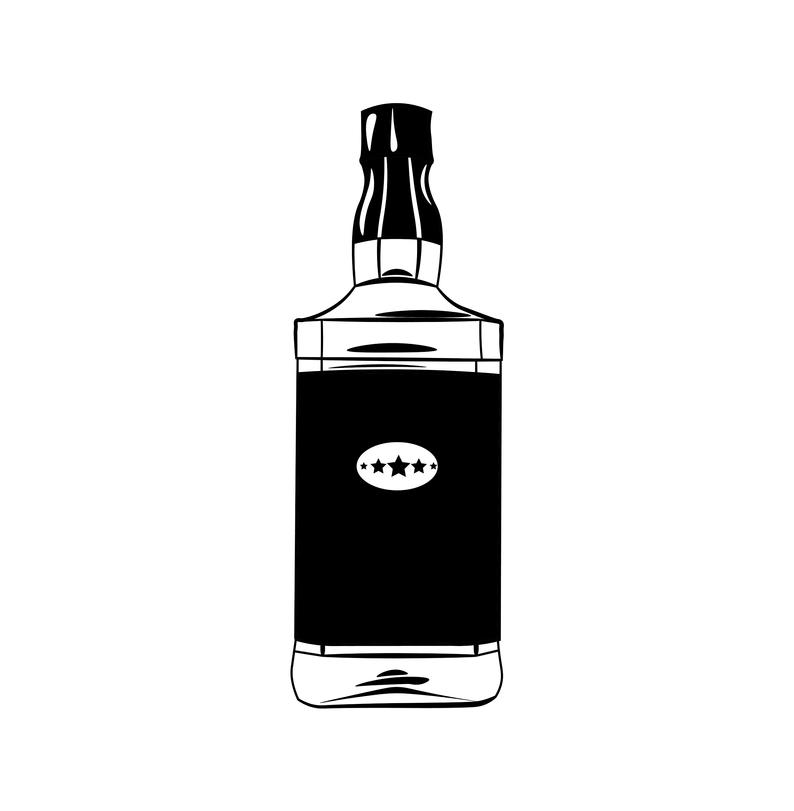 794x811 Alcohol Bottle Icon Whiskey Scotch Bourbon Tincture Etsy