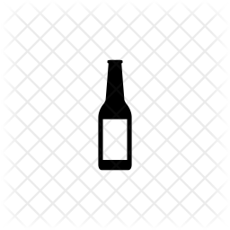 256x256 Beer Bottle Icon Of Glyph Style