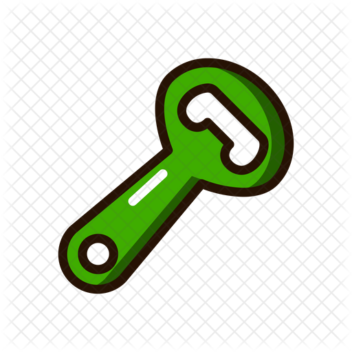 512x512 Bottle Opener Icon Of Colored Outline Style