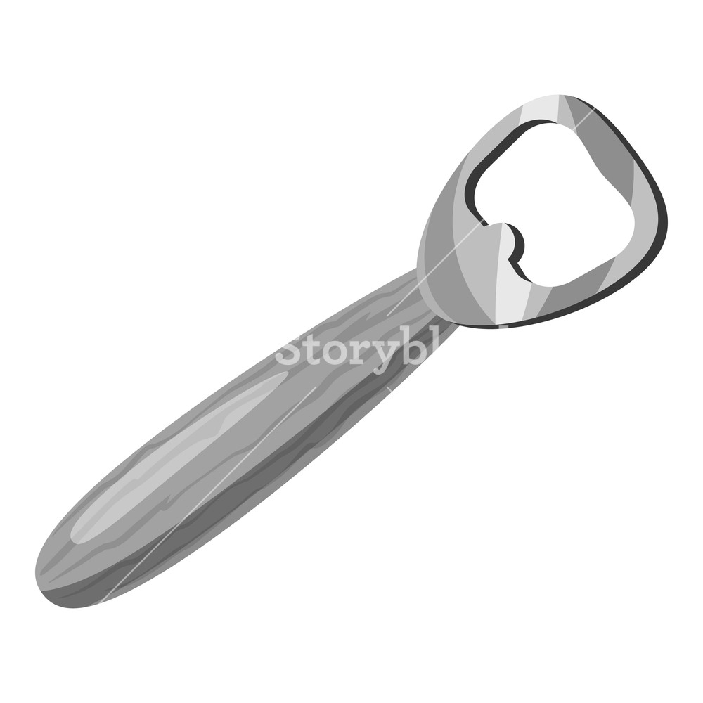 1000x1000 Bottle Opener Icon Gray Monochrome Illustration Of Bottle Opener