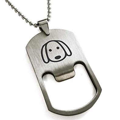 395x395 Tioneer Stainless Steel Dog Icon Bottle Opener Dog Tag Pendant