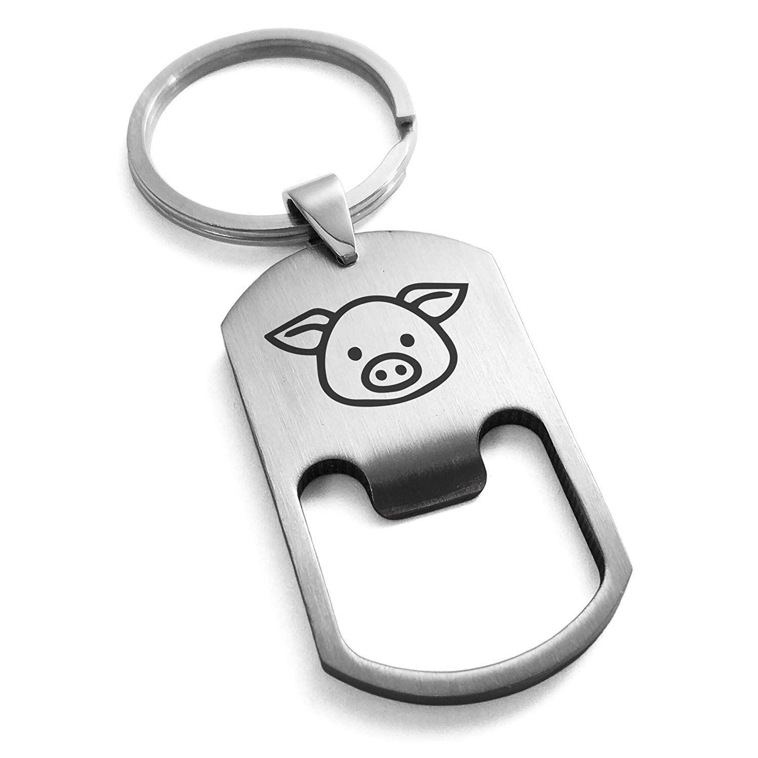 1500x1500 Tioneer Stainless Steel Pig Icon Bottle Opener Dog Tag