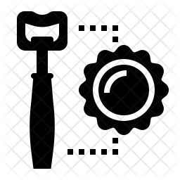 256x256 Beer Bottle Opener Icon Of Glyph Style