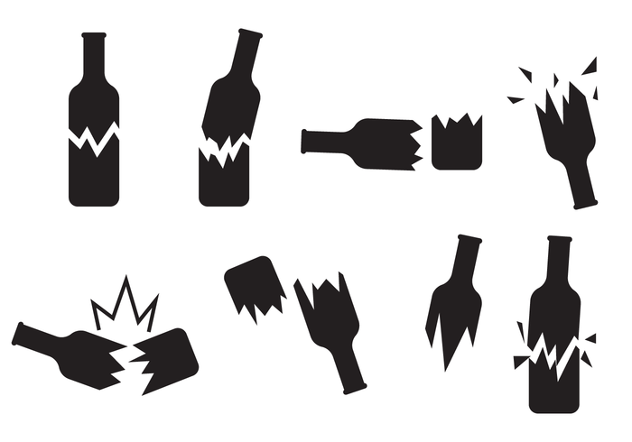 700x490 Broken Bottle Icon Vector