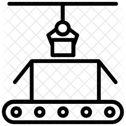 256x256 Production Line Icon Of Line Style