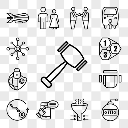 450x450 Set Of Transparent Editable Icons Such As Rubber Hammer