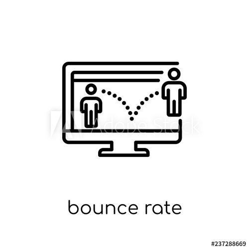 500x500 Bounce Rate Icon Trendy Modern Flat Linear Vector Bounce Rate