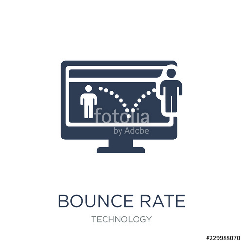 500x500 Bounce Rate Icon Trendy Flat Vector Bounce Rate Icon On White