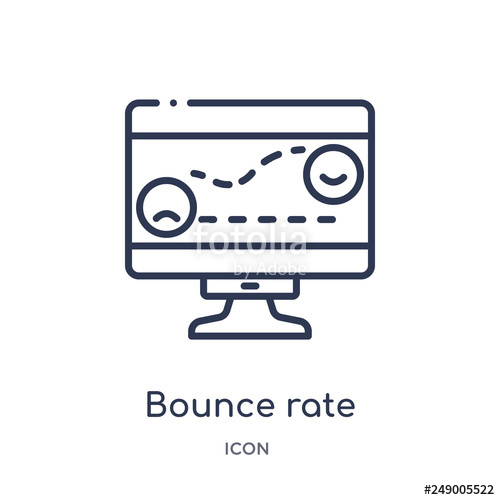 500x500 Bounce Rate Icon From Technology Outline Collection Thin Line
