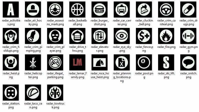 798x449 I Saw This Icon Sheet In The Beta Thread On Gtaforums Cut Icons